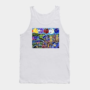 Life Fun Space Shuttle SuperHero Boats Planets Sea Texas Longhorn Beach Tank Top